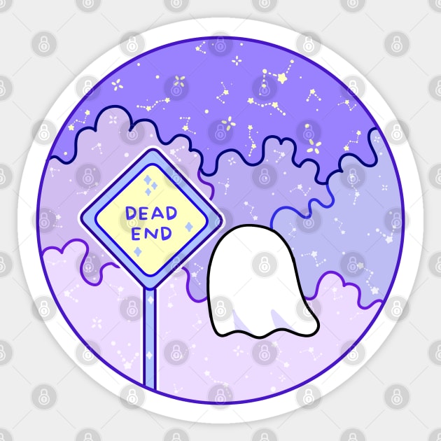 A ghost has reached a dead end Sticker by inkcapella